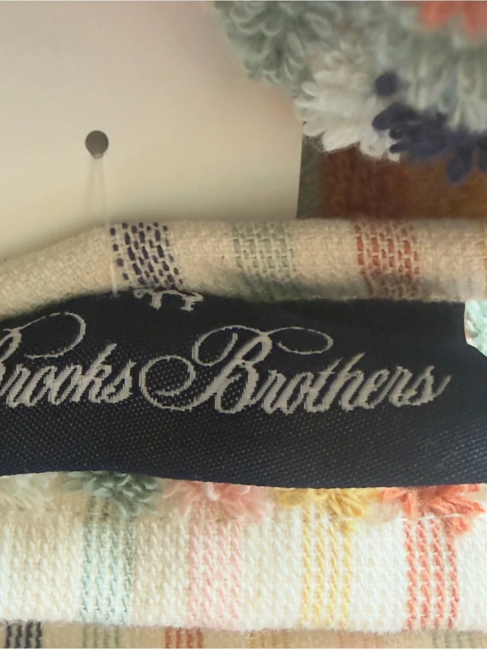 4 Brooks Brothers Mosaic Tiles 2 Bath 2 Hand Premium Turkish Towels Set of 4 NWT